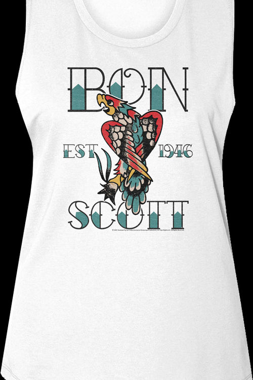 Ladies Tattoo Bon Scott Muscle Tank Topmain product image