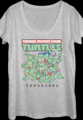 Ladies Teenage Mutant Ninja Turtles Scoopneck Shirt