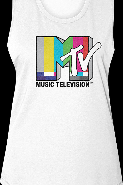 Ladies Test Pattern Logo MTV Muscle Tank Topmain product image