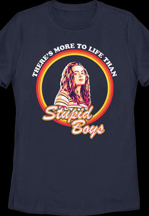 Womens There's More To Life Than Stupid Boys Stranger Things Shirt