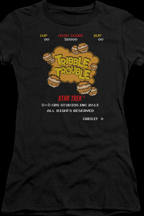 Ladies Tribble Trouble Video Game Star Trek Shirtmain product image