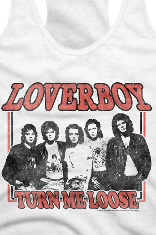 Ladies Turn Me Loose Loverboy Racerback Tank Topmain product image