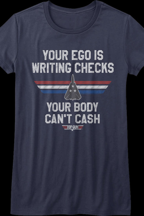 Womens Writing Checks Top Gun Shirtmain product image