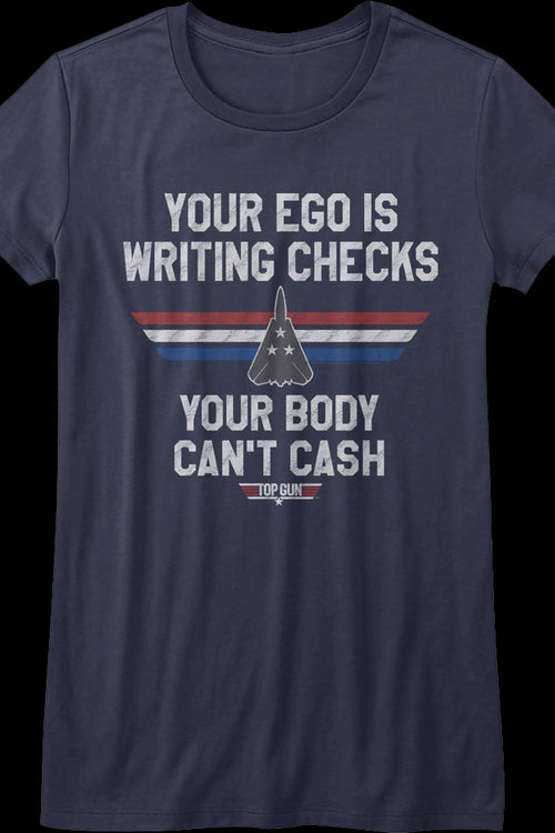 Womens Writing Checks Top Gun Shirtmain product image