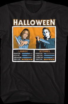 Laurie And Michael Knives Out Video Game Halloween T-Shirt