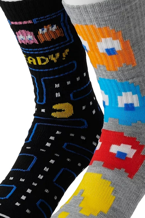 Level One and Characters 2-Pair Pac-Man Socksmain product image