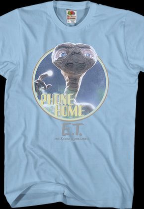 Light Blue Phone Home ET Shirt