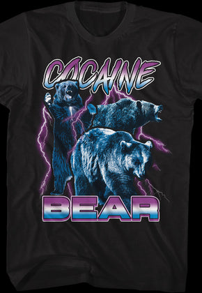 Lightning Collage Cocaine Bear T-Shirt