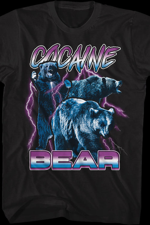 Lightning Collage Cocaine Bear T-Shirtmain product image