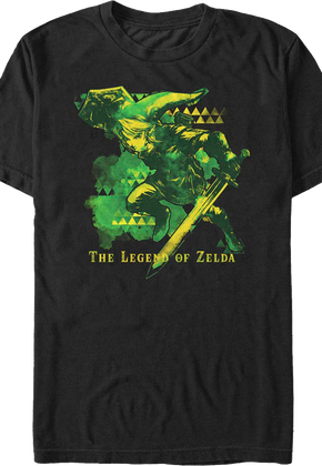 Link Action Pose Legend of Zelda Nintendo T-Shirt
