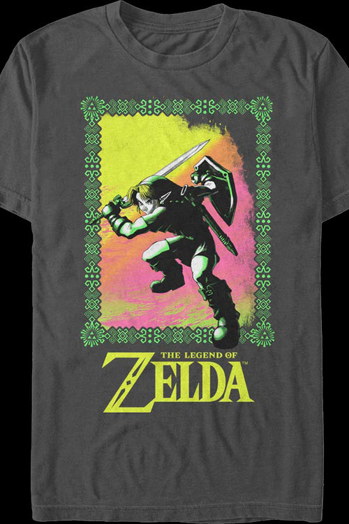 Link Hylian Action Pose Legend of Zelda Nintendo T-Shirtmain product image