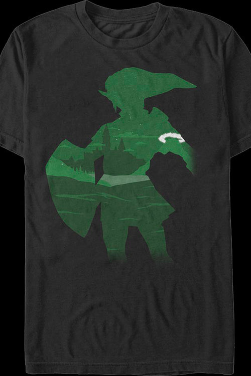 Link Silhouette Legend of Zelda Nintendo T-Shirtmain product image