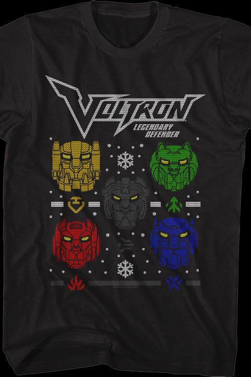 Lion Heads Faux Ugly Christmas Sweater Voltron T-Shirtmain product image