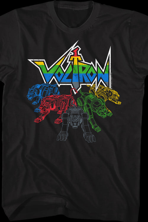 Lions Outlined Voltron T-Shirtmain product image