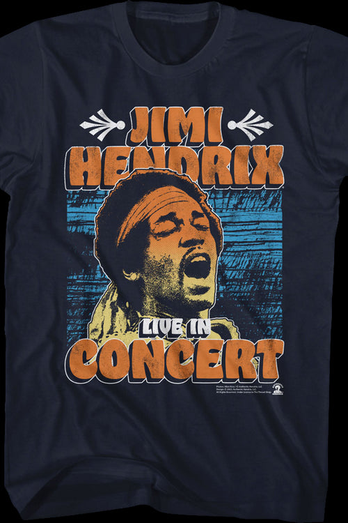 Live In Concert Jimi Hendrix T-Shirtmain product image