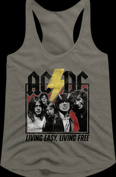 Living Easy Living Free ACDC Racerback Tank Top