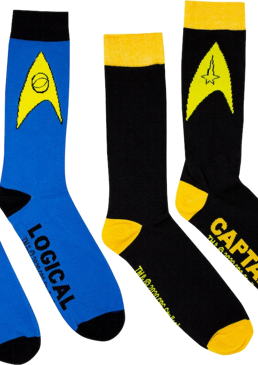 Logical and Captain 2-Pack Star Trek Socks - main product image