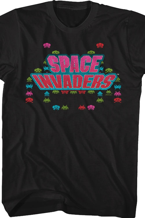 Logo and Aliens Space Invaders T-Shirtmain product image