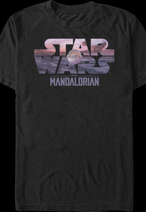 Logo And Child Star Wars The Mandalorian T-Shirt