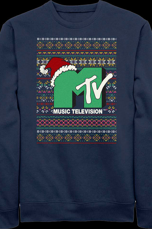 Logo Faux Ugly Christmas Sweater MTV Sweatshirtmain product image