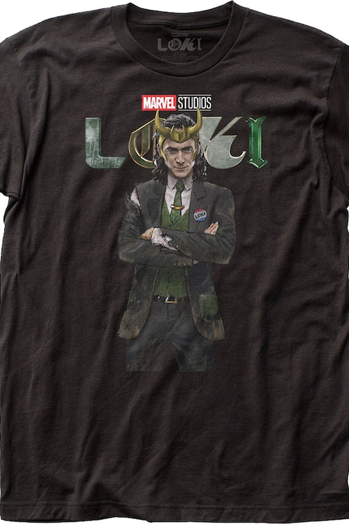Loki and Logo Marvel Comics T-Shirtmain product image