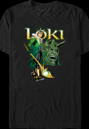 Loki Collage Marvel Comics T-Shirt