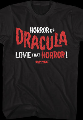 Love That Horror Hammer Films T-Shirt