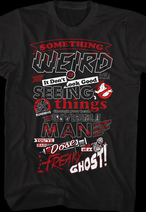 Lyrics Ghostbusters T-Shirt