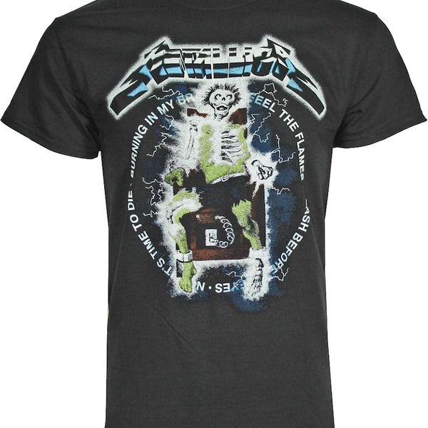 Lyrics Ride The Lightning Metallica T-Shirt: Metallica Mens T-shirt