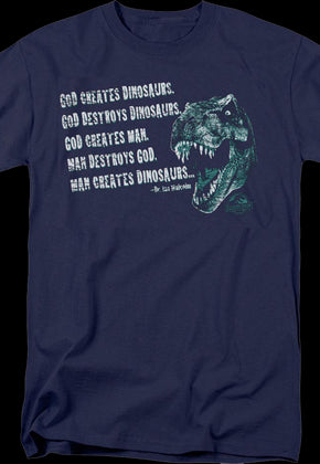 Man Creates Dinosaurs Jurassic Park T-Shirt