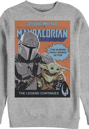 Mandalorian Legend Continues Comic Book Cover Star Wars Sweatshirt