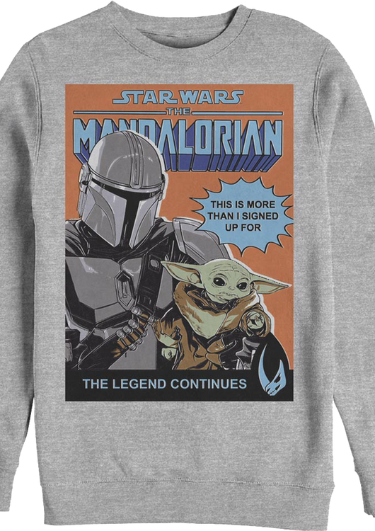 Mandalorian Legend Continues Comic Book Cover Star Wars Sweatshirt - main product image