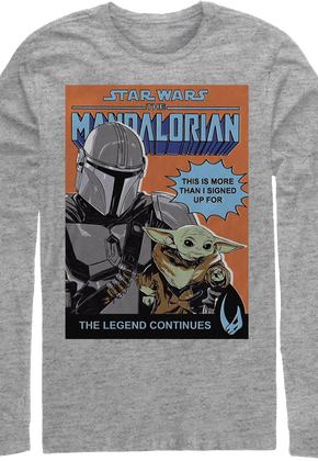 Mandalorian Legend Continues Comic Cover Star Wars Long Sleeve Shirt