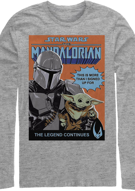 Mandalorian Legend Continues Comic Cover Star Wars Long Sleeve Shirt - main product image