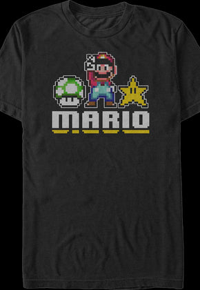 Mario 8-Bit Peace Nintendo T-Shirt