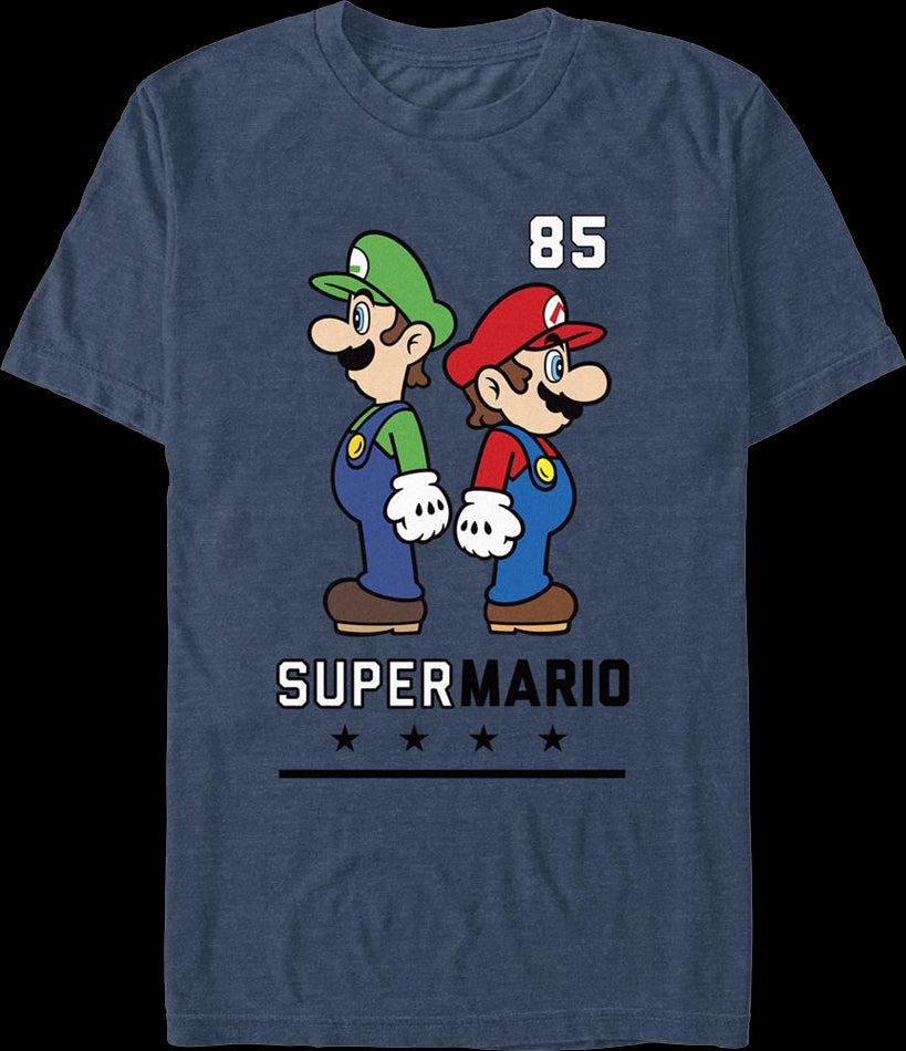 Mario & Luigi Back To Back Super Mario Bros. T-Shirt