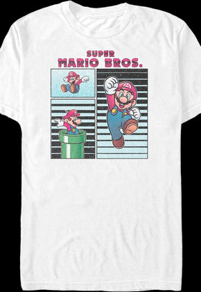 Mario Poses Collage Super Mario Bros. T-Shirt