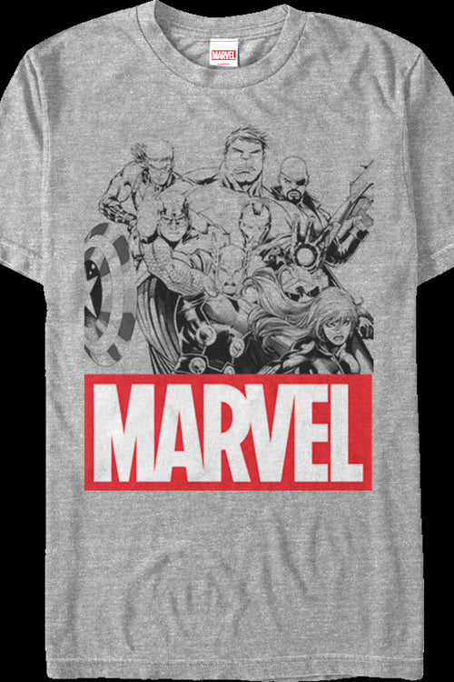 Marvel Avengers Group Sketch T-Shirtmain product image