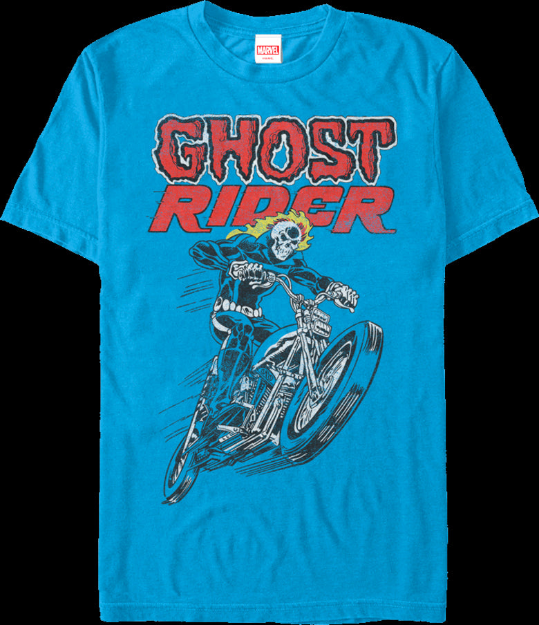 Hot Head Ghost Rider T-Shirt: Marvel Mens T-Shirt