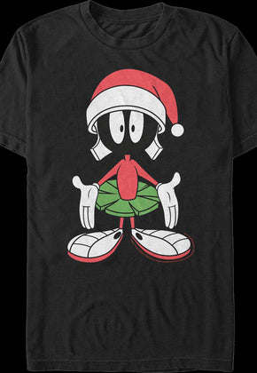 Marvin The Martian Santa Claus Hat Looney Tunes T-Shirt