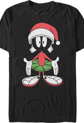 Marvin The Martian Santa Claus Hat Looney Tunes T-Shirt