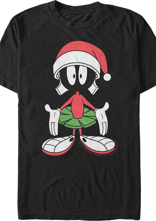 Marvin The Martian Santa Claus Hat Looney Tunes T-Shirt - main product image