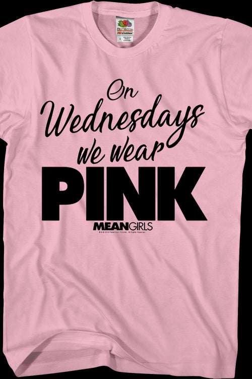 Mean Girls On Wednesdays We Wear Pink T-Shirtmain product image
