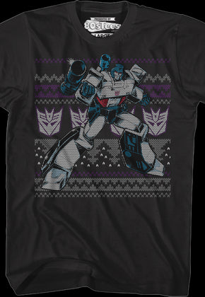 Megatron Faux Ugly Christmas Sweater Transformers T-Shirt