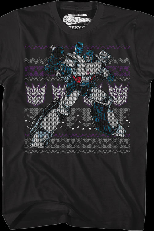 Megatron Faux Ugly Christmas Sweater Transformers T-Shirtmain product image