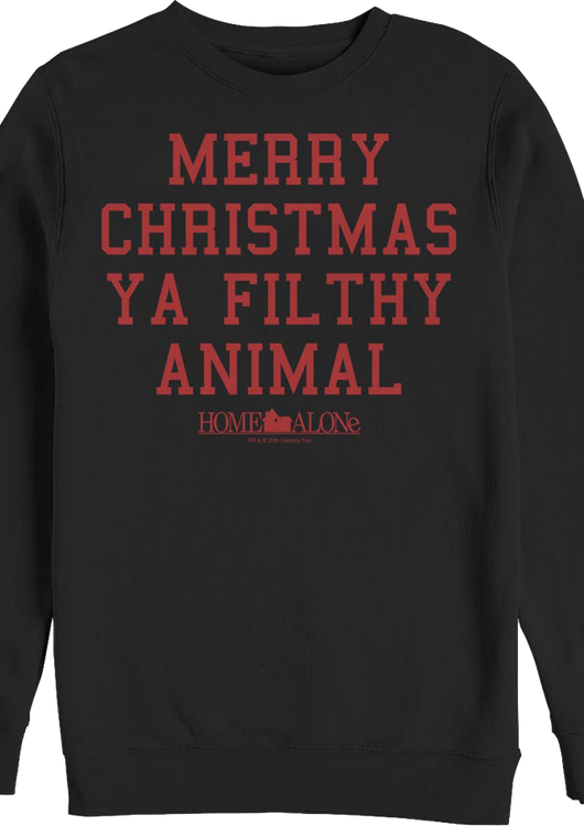 Merry Christmas Ya Filthy Animal Home Alone Sweatshirt - main product image