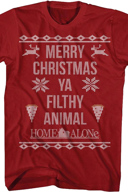 Merry Christmas Ya Filthy Animal Home Alone T-Shirtmain product image