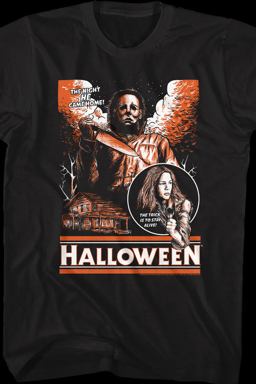 Michael Myers And Laurie Strode Halloween T-Shirtmain product image