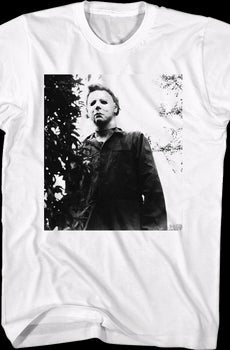 Michael Myers Black And White Photo Halloween T-Shirt