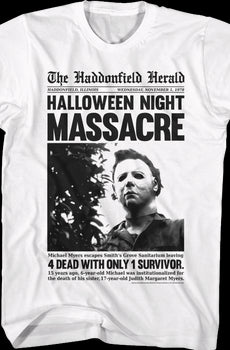Michael Myers Headline Halloween T-Shirt
